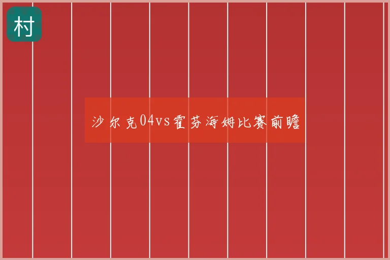 沙尔克04vs霍芬海姆比赛前瞻